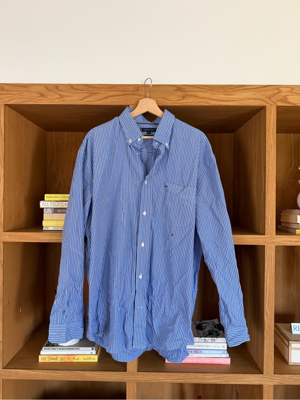 Tommy Hilfiger Vintage Fit Blue Stripe Button-Down Shirt
